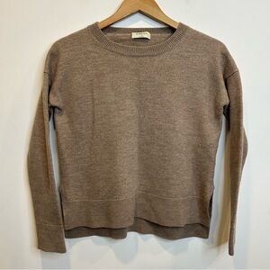 Aritzia Babaton Merino Wool Jacob’s Crewneck Sweater Light Brown